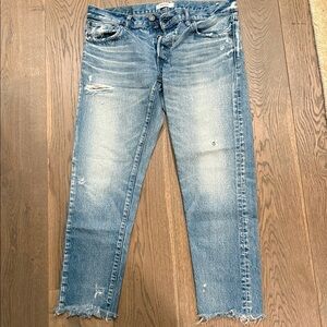 Moussy Vintage Distressed Slim Straight Jeans – Size 30